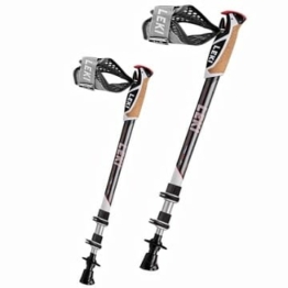 LEKI Traveller Alu Walkingstöcke, dunkelanthrazit-neonrot, 90-130cm