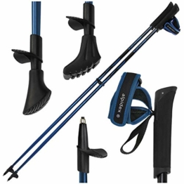 ALPIDEX Nordic Walking Stöcke ultraleichte Fixlängenstöcke Walkingstöcke aus Carbon Verschiedene Längen inklusive Gummipuffer und Padhalter, Größe:115 cm - 1