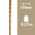 Baston Gehhilfe, Bambusrohr und Holzgriff, sehr leicht (616) - 2