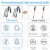 FRECOO Nordic Walking Stöcke, Wanderstöcke Faltbar verstellbar 110-130cm,7075 Aluminium Wanderstock mit Wasserfeste Tasche und 4 Paar Gummipuffer, Wanderstöcke für Trekking, Walking und Wanderungen - 3