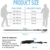 FRECOO Nordic Walking Stöcke, Wanderstöcke Faltbar verstellbar 110-130cm,7075 Aluminium Wanderstock mit Wasserfeste Tasche und 4 Paar Gummipuffer, Wanderstöcke für Trekking, Walking und Wanderungen - 6