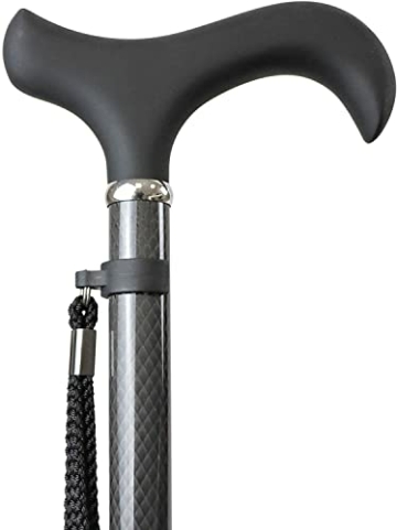 KMINA PRO - Gehstock Klappbar Carbon, Gehstock Damen Höhenverstellbar, Gehstock Herren Elegant, Spazierstock Herren Schwarz, Gehstock Leicht Carbon, Gehstock Faltbar, Gehstock Kohlefaser - 2