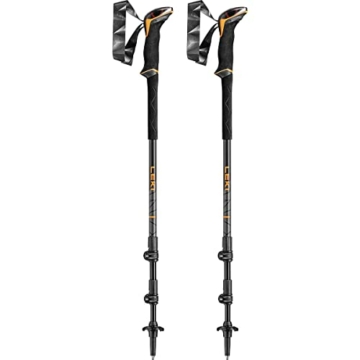 LEKI Makalu Lite Stöcke, orange-Black-Dark Anthracite, 100-135cm - 1