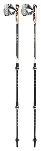 LEKI Traveller Carbon Walkingstöcke, dunkelanthrazit-weiß-Lime, 90-130cm - 2
