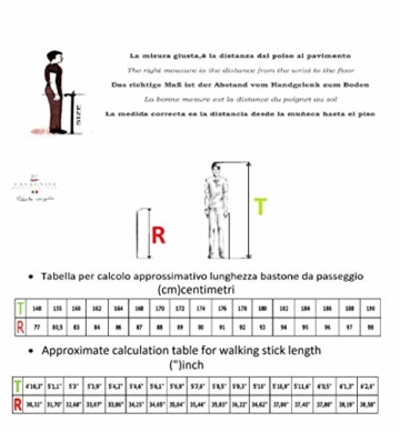 Luxuriöser Gehstock aus Palisanderholz- Griff aus hochwertigem Zinn- für ältere Zeremonie- Meister CAVAGNINI- handgefertigt in Italien- personalisierbar (2 Stück) - 8