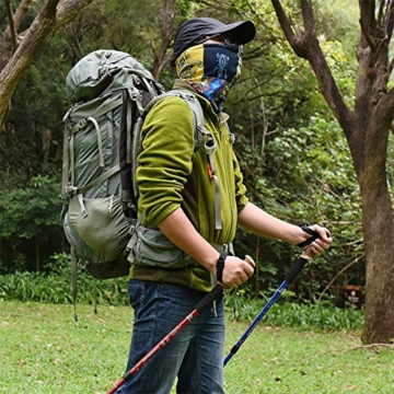 MidGard Nordic Walking Stöcke, Alu Teleskop Wanderstöcke Antischock 65-135cm Blau 2 STK. - 9