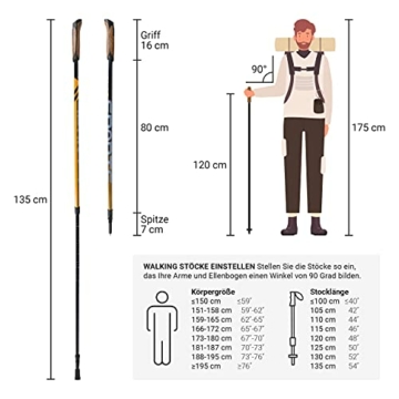 MSPORTS Nordic Walking Stöcke Carbon Premium - aus hochwertigem Carbon - Superleicht - individuell einstellbar - auswählbar mit Tragetasche - Walking Sticks (Nordic Walking Stöcke Carbon + Tasche) - 3