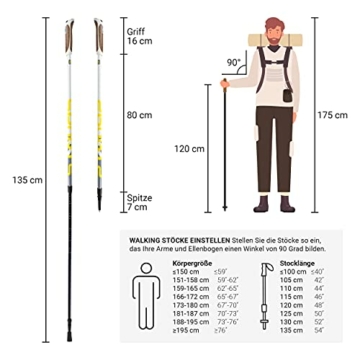 MSPORTS Nordic Walking Stöcke Premium White - hochwertige Qualität - Superleicht - auswählbar mit Tragetasche - Walking Sticks (Nordic Walking Stöcke + Tasche) - 3