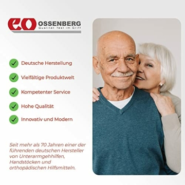 Ossenberg - Carbonstock Schachbrettmuster - 120kg - Derbygriff softtouch - Carbon Wanderstock - Gehhilfe - Gehstock - hohe Belastbarkeit - extra leicht - 6