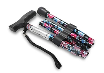 Pepe - Gehstock Klappbar, Gehstock Damen Blumen, Gehstock Herren Elegant, Spazierstock Herren Aluminium, Gehstock Faltbar, Spazierstock Damen, Gehstock für Senioren, Gehstock Blumen - 3