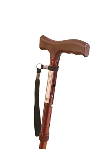 PEPE - Gehstock Klappbar, Gehstock Damen Höhenverstellbar, Gehstock Herren Elegant, Spazierstock Herren Aluminium, Gehstock Faltbar, Spazierstock Damen, Gehstock für Senioren, Gehstock Bronze - 6