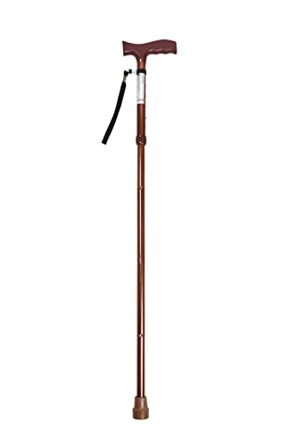 PEPE - Gehstock Klappbar, Gehstock Damen Höhenverstellbar, Gehstock Herren Elegant, Spazierstock Herren Aluminium, Gehstock Faltbar, Spazierstock Damen, Gehstock für Senioren, Gehstock Bronze - 3