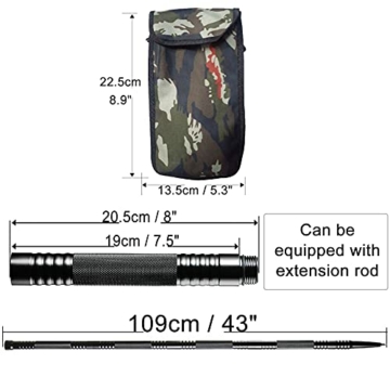 Rozhuhro Multifunktions Outdoor Faltbare Spezialkräfte taktischer Aluminium Laufstöcke Wanderstöcke Teleskop Verstellbar Trekkingstöcke für jedes Terrain Herren & Damen Trekking Wandern,One - 4