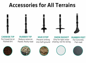 Trekology Trek-Z einklappbarer dreiteiliger Wanderstock/Wanderstöcke – verstellbare Leichtgewichtige Aluminium-Wanderstöcke, tragbarer Wanderstab mit Korkgriff zum Gehen, Senioren-Trekking, Wandern - 7